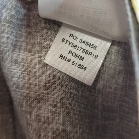 Patagonia Wrap Shorts Palms My Heart Sz XL Tan Hemp Tencel Tie Front Pockets - Picture 9 of 15